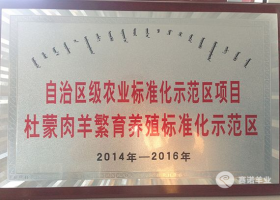 自治區(qū)級農(nóng)業(yè)標準化示范區(qū)